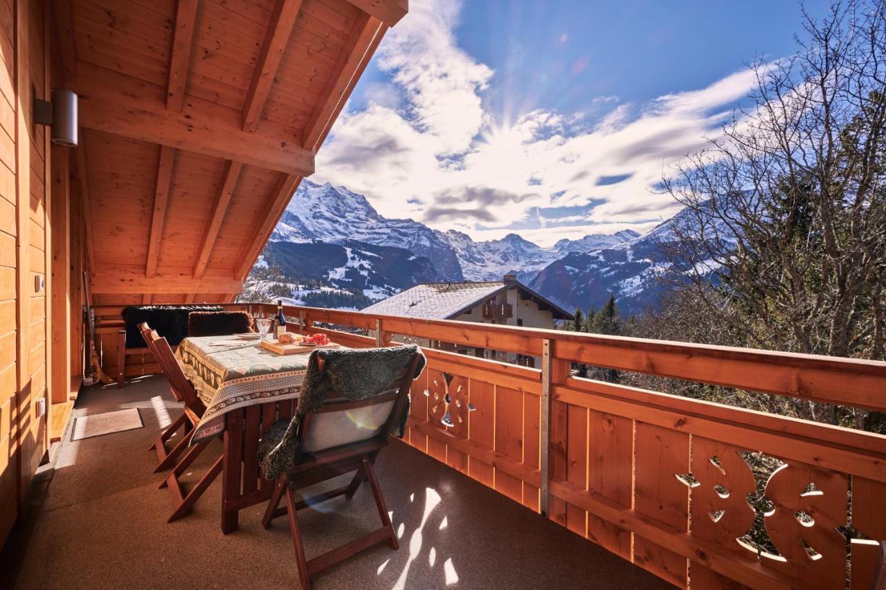 Chalet Bergfrieden Penthouse Wengen Ngoại thất bức ảnh