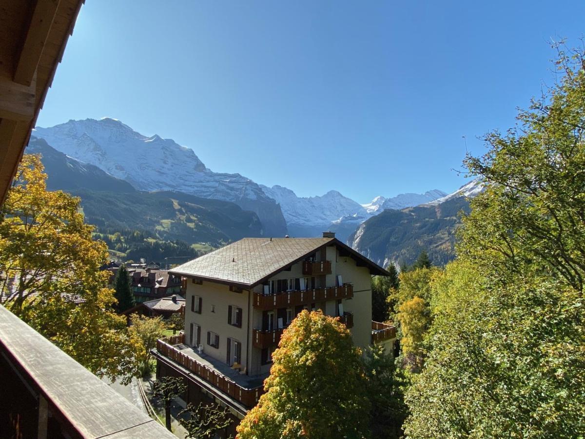 Chalet Bergfrieden Penthouse Wengen Ngoại thất bức ảnh