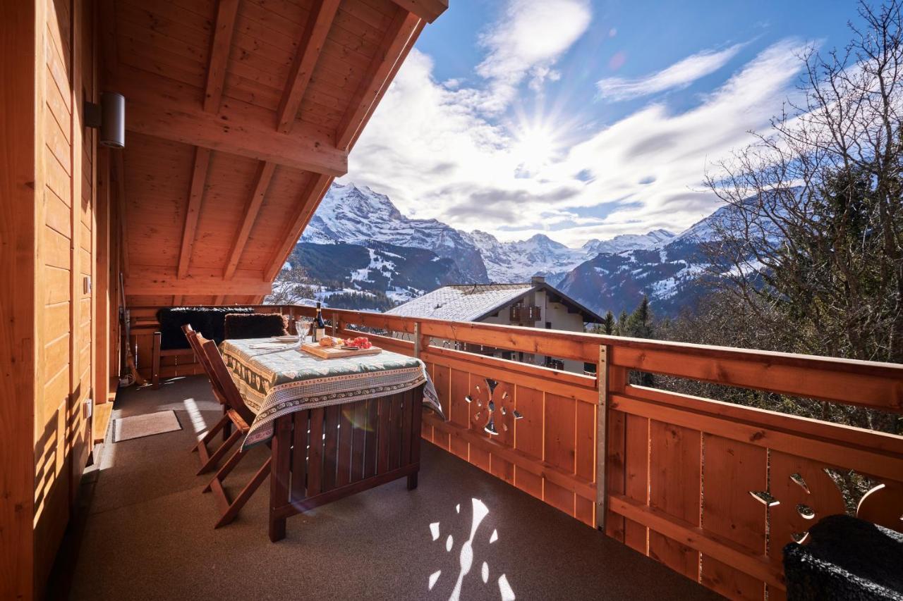 Chalet Bergfrieden Penthouse Wengen Ngoại thất bức ảnh